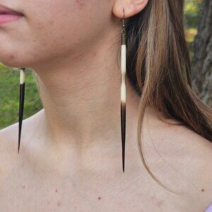 Beautiful African porcupine quill earrings ✨️